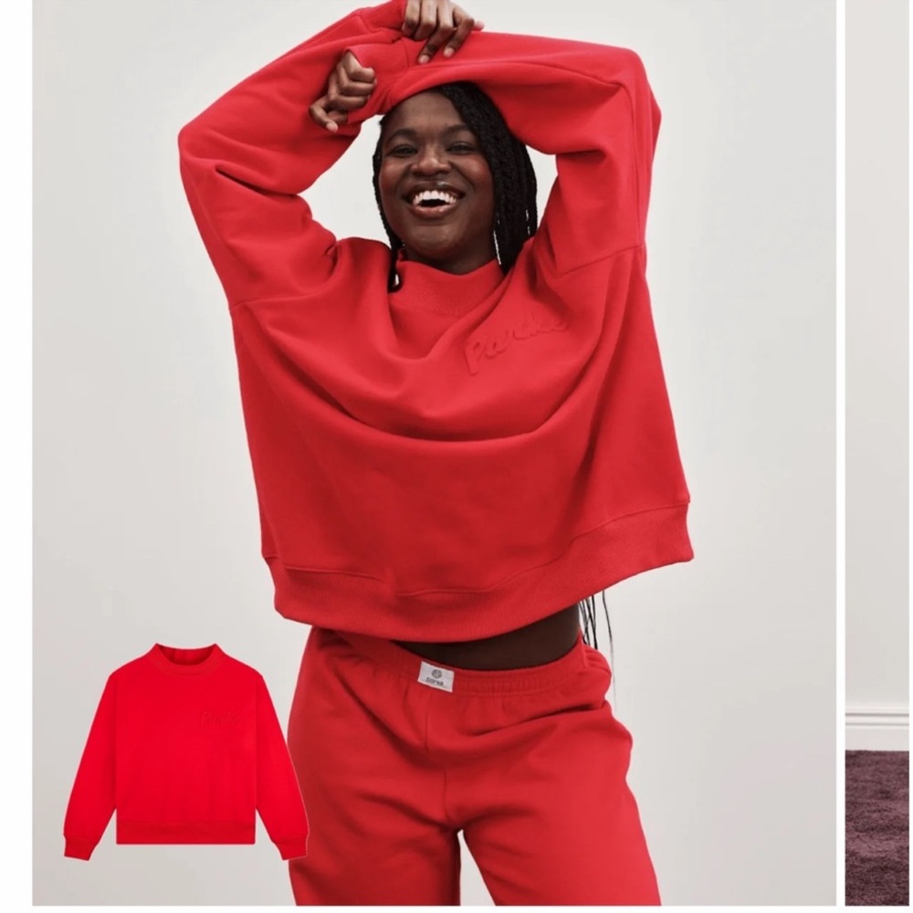 Parke Embossed Red Mockneck❤️❤️